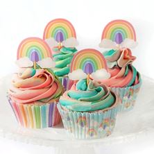 Meet-shop Cupcake Toppers,Cake Toppers 8 Piezas Decoración para Tarta de Cumpleaños para Niños Niñas Regalo Decoraciones de Fiesta de Cumpleaños Oro 